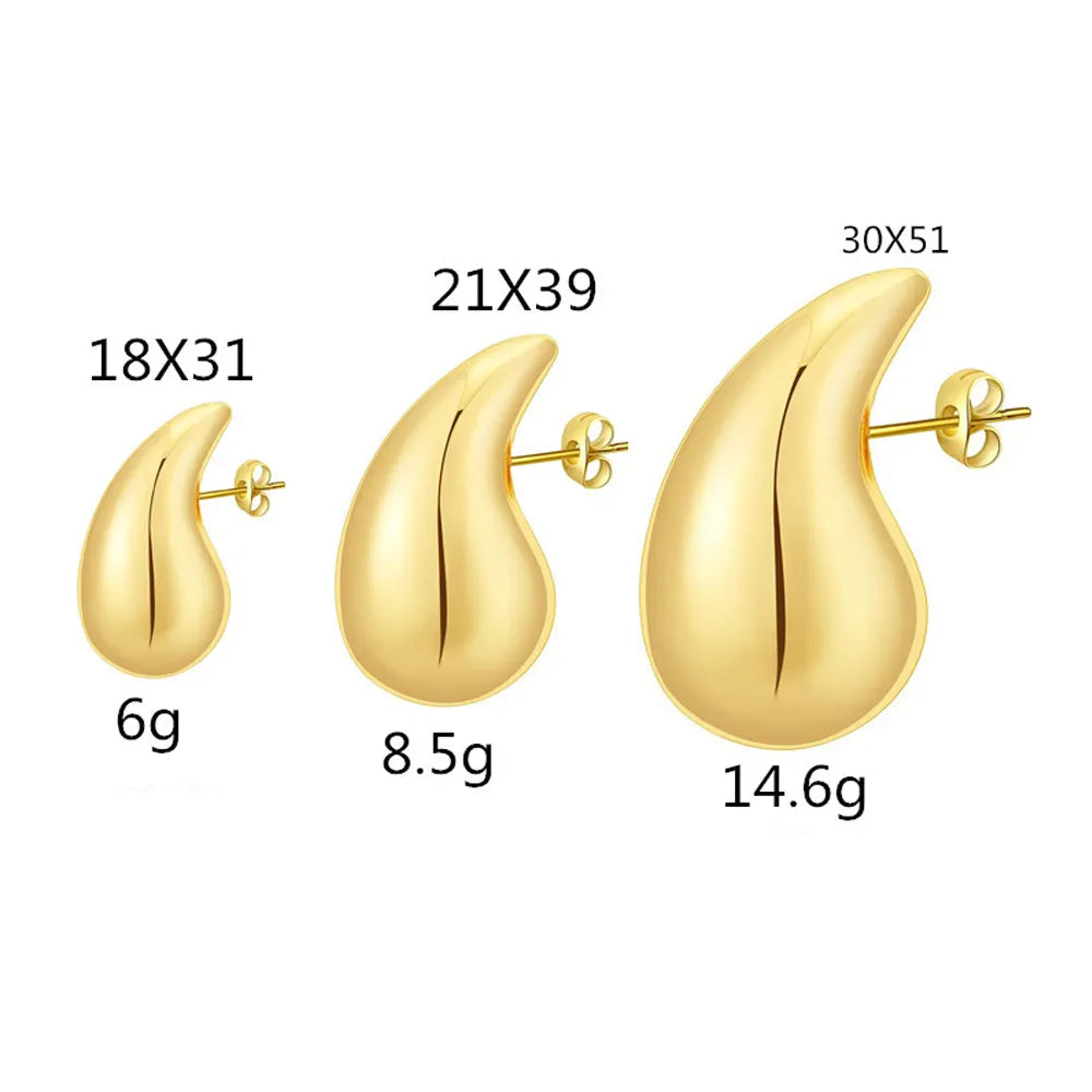 Metal Smooth Water Drop Serie Women's Earstuds Chunky Large Exaggerated Jewelry Gifts Popular ear pendant