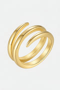 African Spiral Line Rings For Women Gold Color Simple Ring Fashion Jewelry Stainless Steel Party