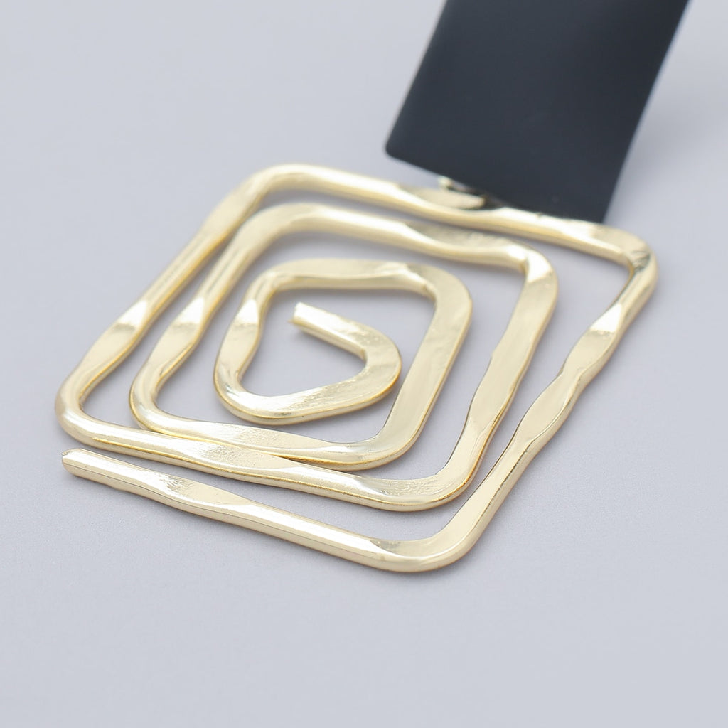 Fashion Simple Metal Back Shape Geometric Earrings Women's Popular Creative Drop Earrings Retro Party Jewelry Accessories
