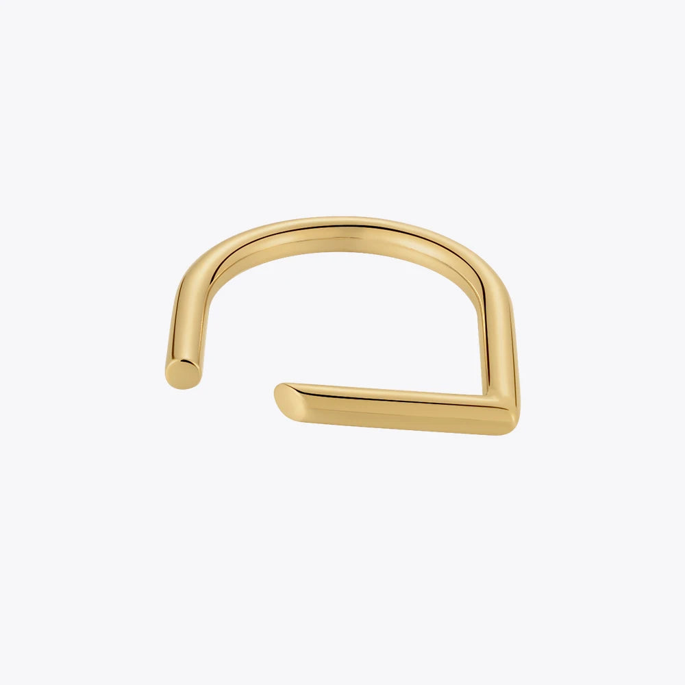 geometric  New Futuristic Ring For Women  Stainless Steel Gold Color Fashion Jewelry Rings Graduation