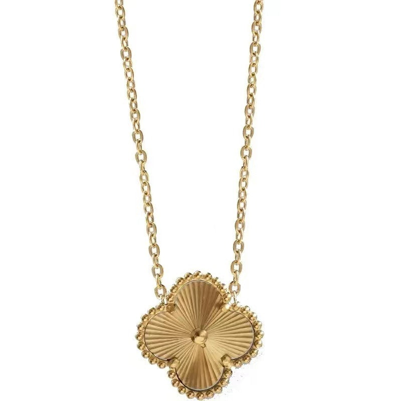 Lucky Clover Necklace - 18K Gold Plated Four Leaf Pendant | Minimalist Layered Chain Jewellery