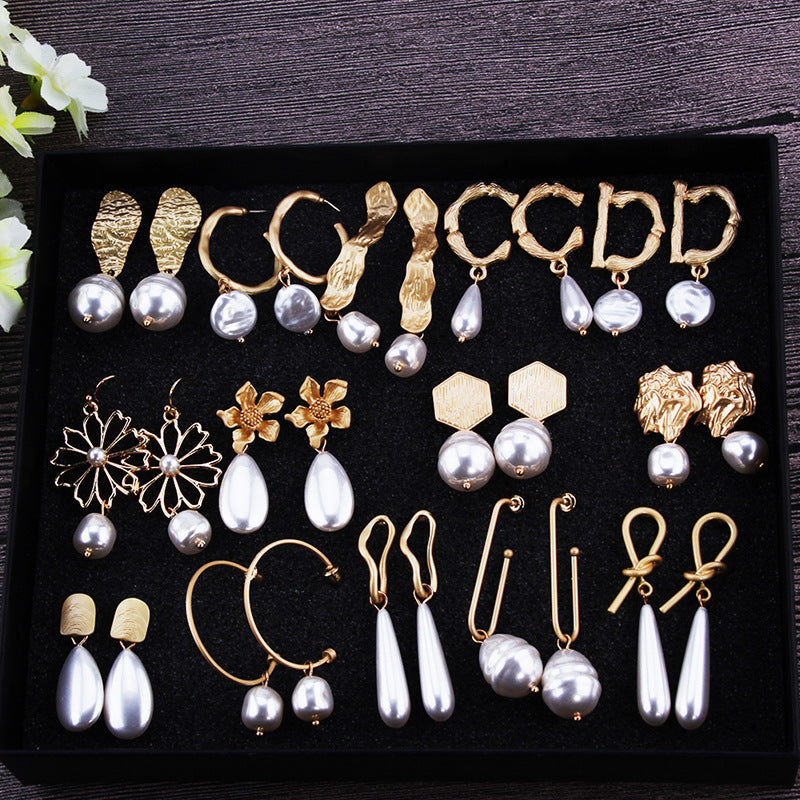 Earring Geometric Gold Color Metal Dangle Earring Za Wedding Statement women Jewelry