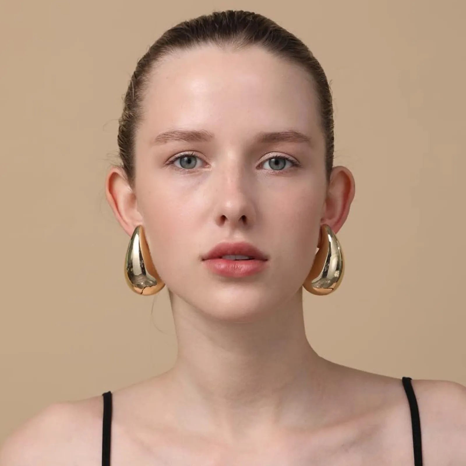 Metal Smooth Water Drop Serie Women's Earstuds Chunky Large Exaggerated Jewelry Gifts Popular ear pendant