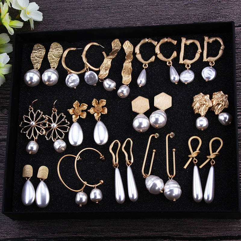 Earring Geometric Gold Color Metal Dangle Earring Za Wedding Statement women Jewelry
