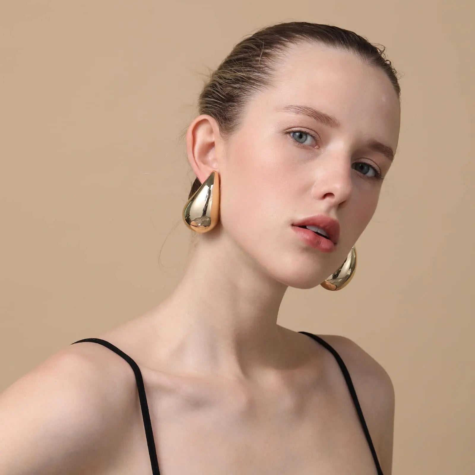 Metal Smooth Water Drop Serie Women's Earstuds Chunky Large Exaggerated Jewelry Gifts Popular ear pendant