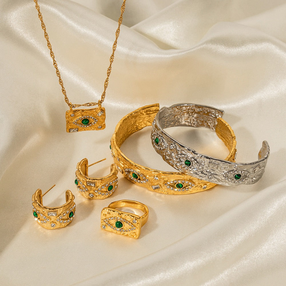 Cleopatra Inspired Jewellery Set – Devil Eye Stainless Steel
