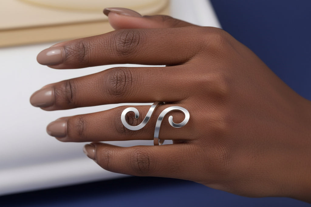 Cleopatra Stainless Steel Large Spiral Ring Women Gold Color Adjustable Finger Rings Minimalist Jewelry Valentine Gift New In