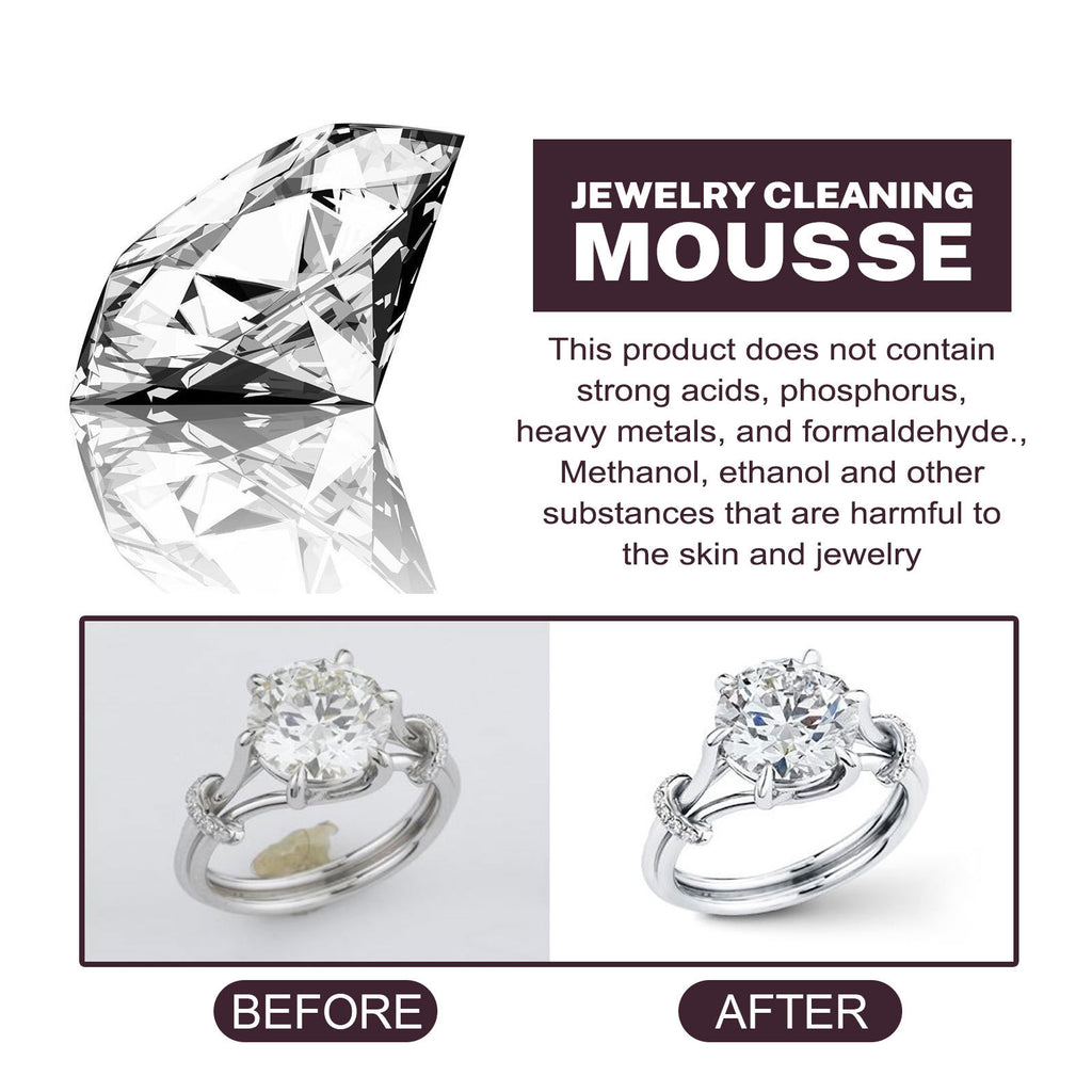Jewelry Cleaning Mousse, Watch Band Cleaning Liquid Gold Diamond Ring Jewelry Decontamination Maintenance Cleaning Agent