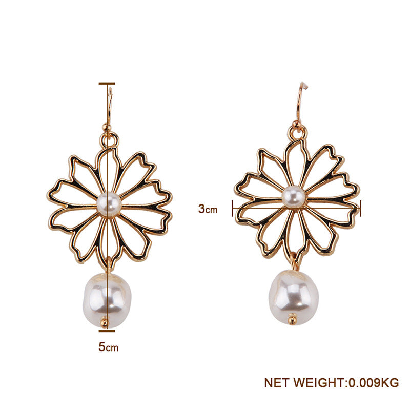 Earring Geometric Gold Color Metal Dangle Earring Za Wedding Statement women Jewelry