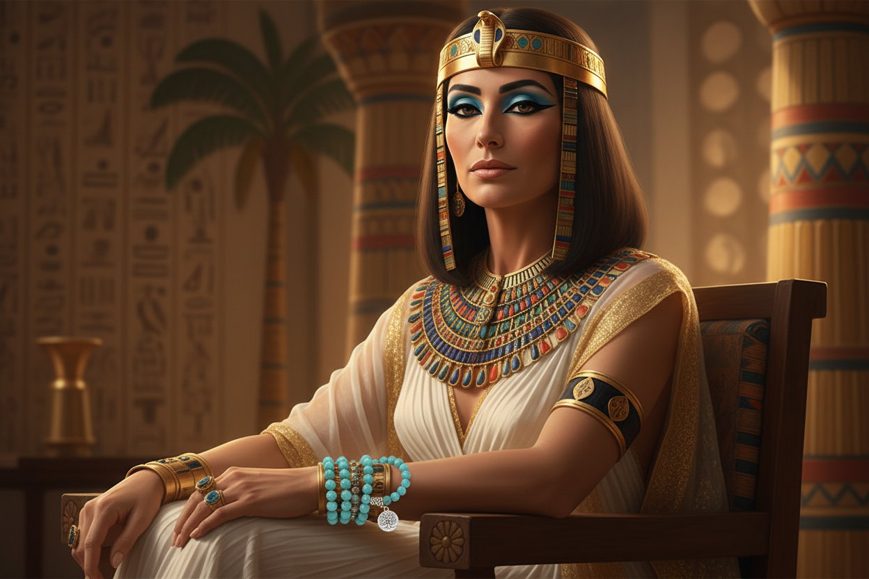 Cleopatra Inspired  Ruberthen Tree of Life jewelry Yoga Mala Bracelet Stone Healing Protection Elastic Beaded Stacking Bracelet Spiritual jewelry