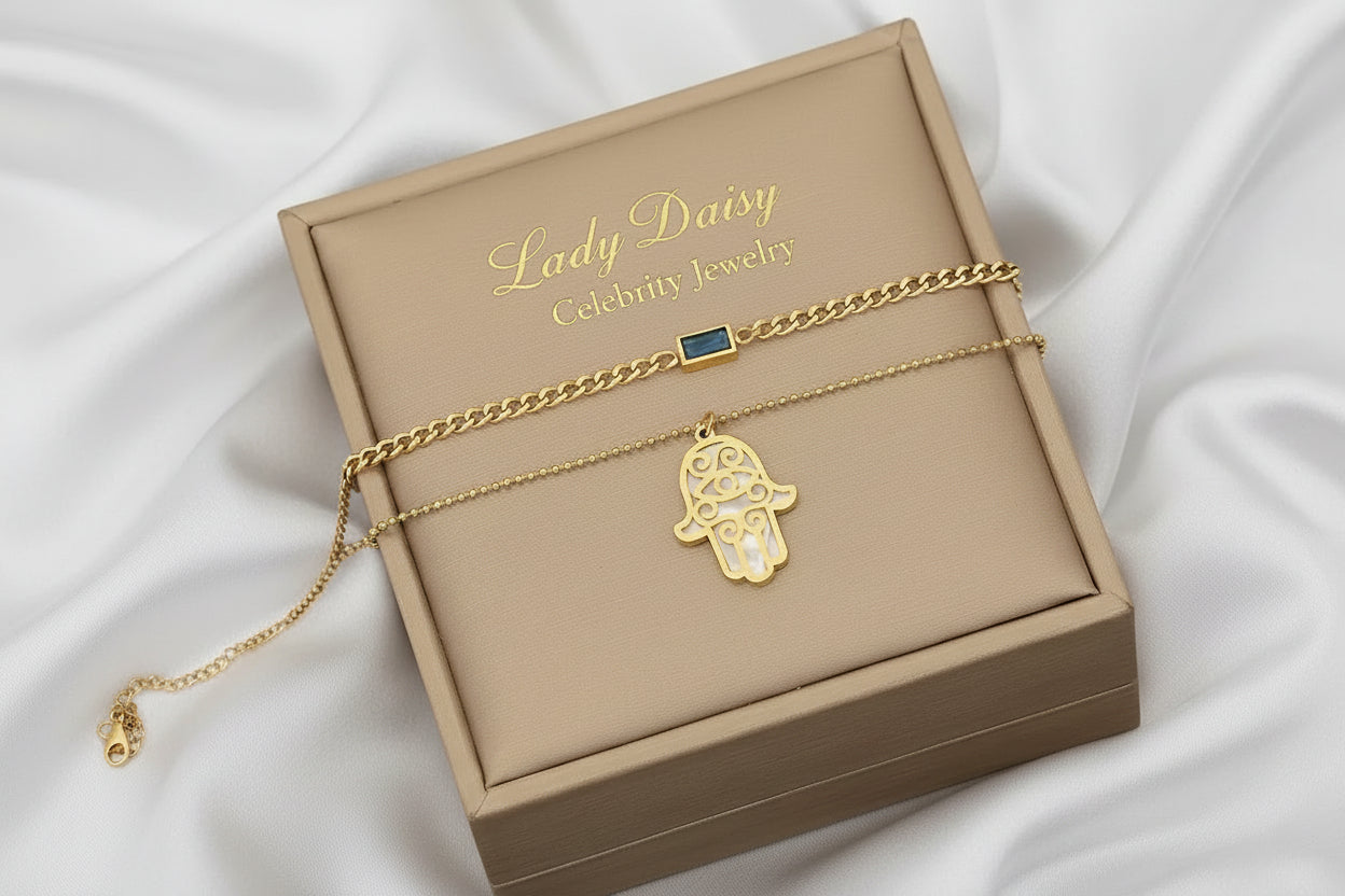 Cleopatra Inspired Titanium Steel Geometric Pearl Oyster Pendant Necklace