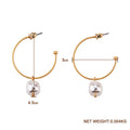 Earring Geometric Gold Color Metal Dangle Earring Za Wedding Statement women Jewelry