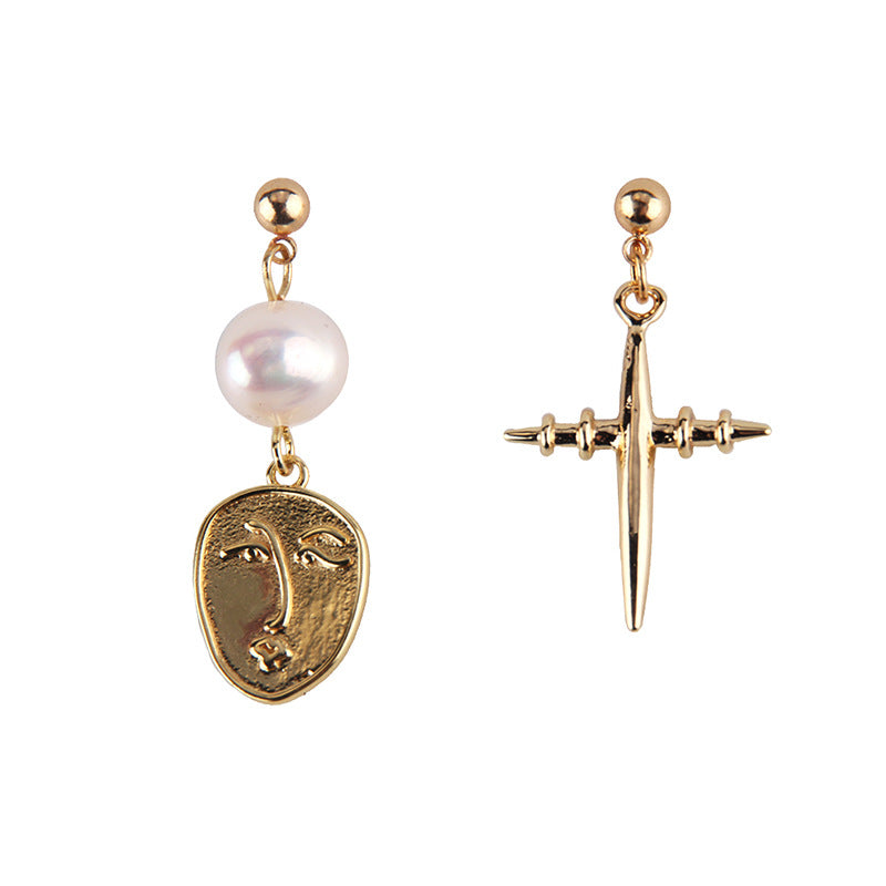 Earring Geometric Gold Color Metal Dangle Earring Za Wedding Statement women Jewelry