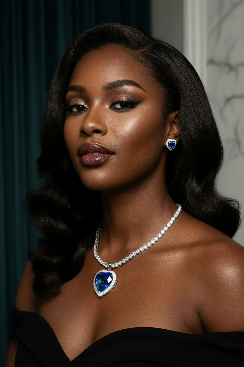 Heart of the Ocean Necklace – Titanic-Inspired Blue Crystal Pendant