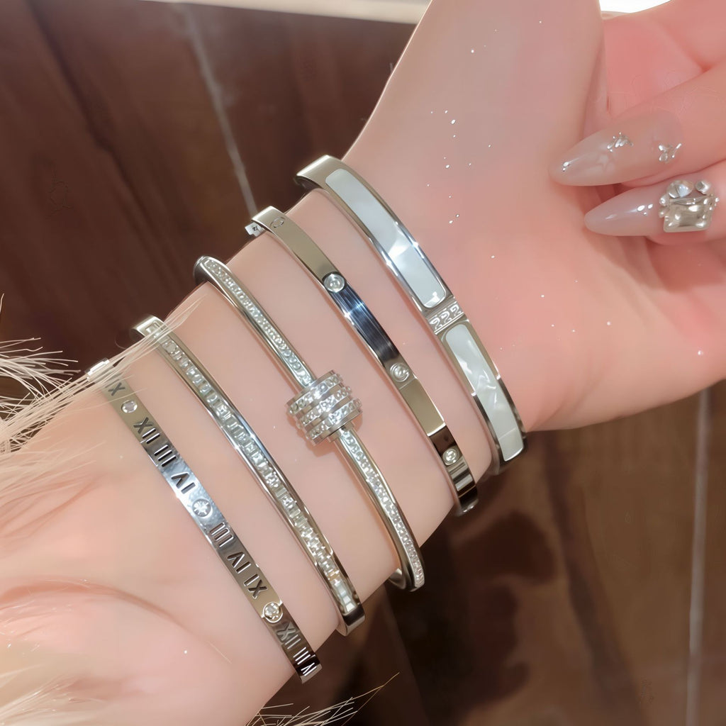 Titanium Steel Bracelet - Tarnish-Free Silver Gold Plated | Multiple Styles Women's Charm Jewellery