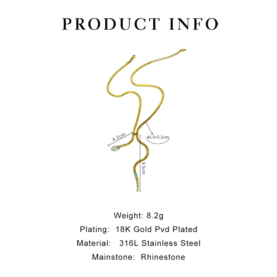 Cleopatra inspired snake necklace