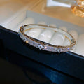Luxury Zircon Diamond Bracelet - Adjustable Open Bangle for Women