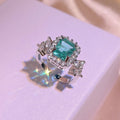 Frozen Princess-Inspired Ice Crystal Paraiba Jewelry Set – Necklace, Ring & Earrings | Lady Daisy