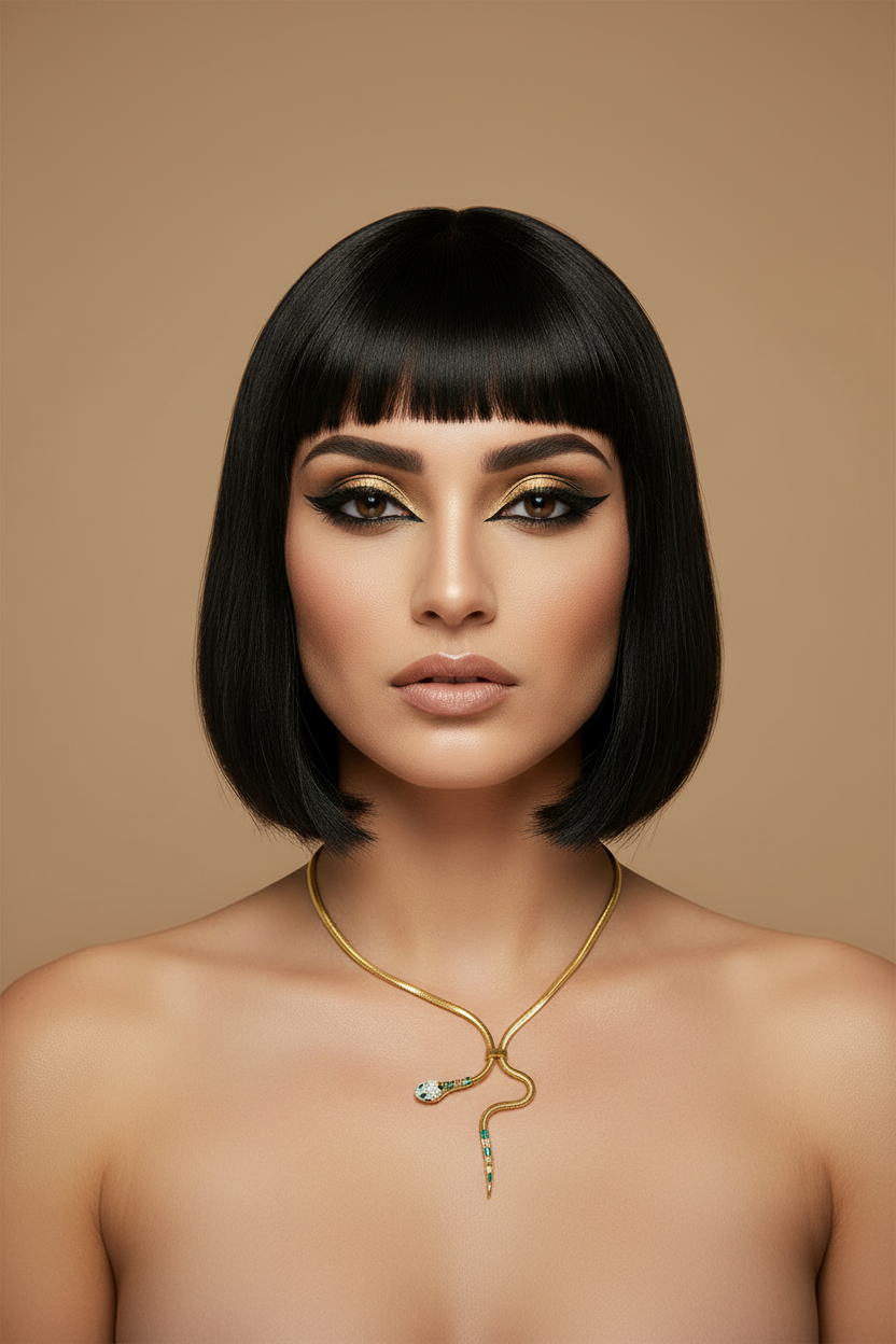 Cleopatra inspired snake necklace