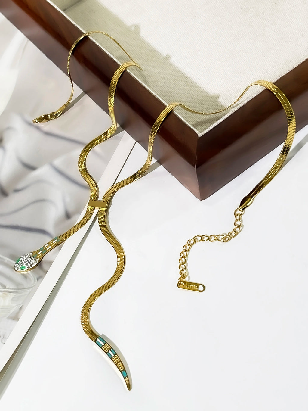 Cleopatra inspired snake necklace