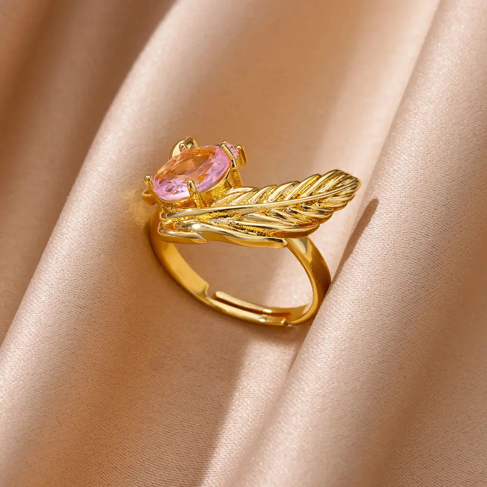 Gold Color Stainless Steel Heart Shape Open Ring For Women Non-Discoloration Fashion Exquisite Aesthetic Romantic Couple Jewelry