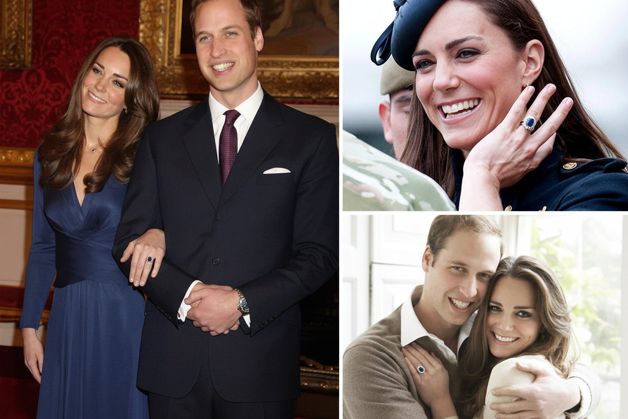 Lady Diana Sapphire Ring – Royal Princess Crystal Silver Ring for Women