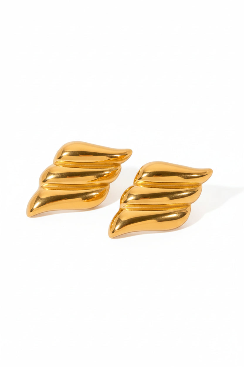 Geometric African Gold Earrings - Stainless Steel Vintage Statement Jewelry